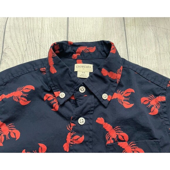 Crewcuts Little Boy Lobster Collared Shirt, Size 4T-5T - Picture 2 of 5